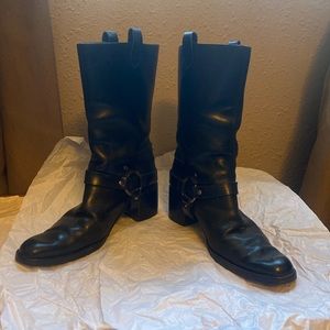 Miu Miu leather biker boots